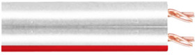 Speaker cable, red wire marking, 2-wire, 0.5 mm², unshielded, white, BYB-5-94F700