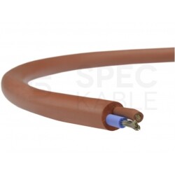 Kabel silikonowy SIHF 180°C 2x0,75mm2 ceglasty 300/500V ciepłoodporny bezhalogenowy LSOH linka Basoglu
