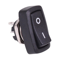 On-Off Black 16mm Rocker Switch 10A SPST R13-228A
