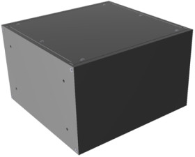 Aluminum enclosure, (L x W x H) 133 x 211 x 203 mm, black (RAL 9005), IP32, RM3U0808SBK