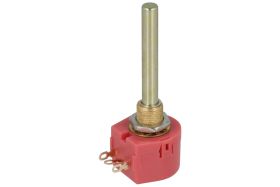 Potencjometr; osiowy; jednoobrotowy; WX118-10k; 10kohm; liniowa; 10%; 1W; oś fi 6,00mm; 49mm; metal; gładka; 300°; drutowy; luto