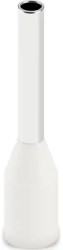 Insulated wire end ferrule, 0.75 mm², 16 mm/10 mm long, DIN 46228-1, UL 486F, white, 2100114