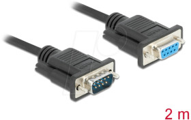 86579 Serial cable, RS-232, connector/socket, 2 m