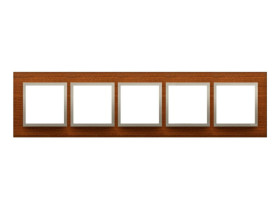 SIMON 54 NATURE Ramka 5 pięciokrotna Nature-Drewno ZŁOTY ORZECH IP20/IP44* DRN5/86 KONTAKT SIMON