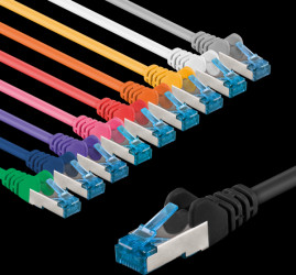69817 Patch cable Cat.6a S/FTP, 2 m, set in 10 colours