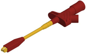 Clamp test probe, red, max. 10 mm, L 158 mm, CAT III, socket 4 mm, 972308101