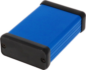Aluminum enclosure, (L x W x H) 80 x 54 x 23 mm, blue, IP54, 1455C802BU