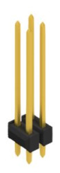 Pin header, 4 pole, pitch 2.54 mm, straight, black, 10055670
