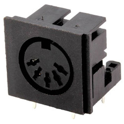 Connfly DS1093-07BN50X Socket 5-Pin Horizontal Mount Black 1 piece Tray
