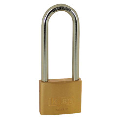Kasp K12050L80D Brass Padlock - 50x80mm - Long Shackle