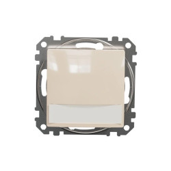 Przycisk z etykietą i podświetleniem (12V AC), beżowy, Sedna Design i Elements SDD112143L
