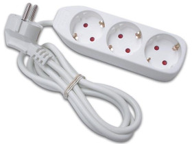 Velleman Triple socket - EU (F) socket with earth