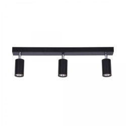 Lampa sufitowa MONTI, czarna listwa z regulowanymi reflektorkami K-4727 Kaja Lighting