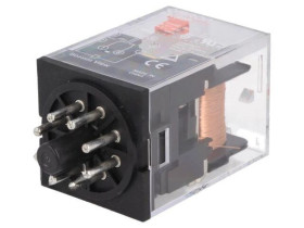 MKS2P-24DC Przekaźnik: elektromagnetyczny DPDT Ucewki: 24VDC 10A/250VAC