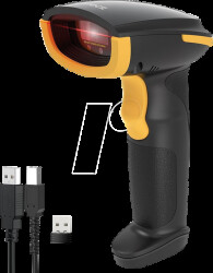 BCST-24_BLACK Barcode scanner, 1D, CCD, Bluetooth/wireless/USB, black