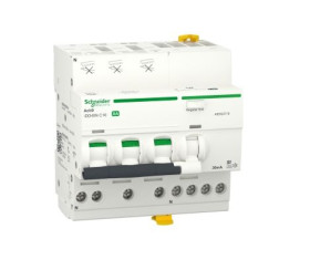 Wyłącznik różnicowoprądowy z członem nadprądowym RCBO, Typ C, 3P+N, 16A, 30mA, Schneider Electric, ACTI9 iDD40N XA