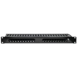 Qoltec Solidny stalowy Organizer kabli do szaf RACK 19 24 porty 1U