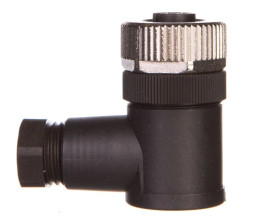 Złącze wtykowe czujnika żeńskie kątowe M12 4-piny dławik Pg7 czarne SACC-M12FR-4CON-PG7-M 1681143