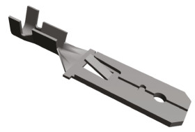 Konektor płaski Męski 6.35 x 0.8mm długość 27.5mm Izolacja: Nieizolowane Cyna