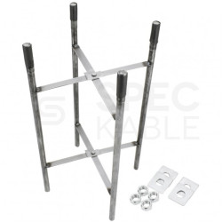 Kotwa do słupa oświetleniowego maszt fi: 60mm + podstawa 16x16cm stal nierdzewna BEMKO