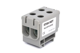 Złączka szynowa gwintowa al/cu 2x50mm2 szara WLZ-35P/2x50SZ