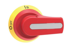 Pokrętło żółto/czerwone do rozłączników GA..., GE0160...0250, przełączanie na drzwiach szafy GAX66N