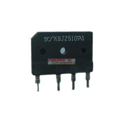 Mostek 25A 1000V Płaski, Piny do lutowania GBJ2510 - KBJ2510