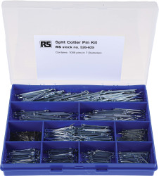 Zinc plated steel split cotter pin kit