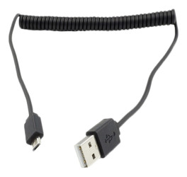 Kabel USB Złącze A USB A Złącze B Micro USB typu B dł. 1m Przewód USB USB 2.0 kolor: Czarny