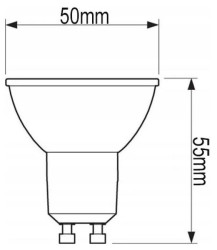Żarówka LED GU10 1,5W = 15W 135lm 6500K Zimna 36 LUMILED