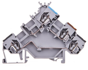 Złączka szynowa 4-przewodowa do czujników 2,5mm2 szara 280-553