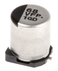 Kondensator 68μF 35V dc SMD Panasonic 6.3 (Dia.) x 7.7mm