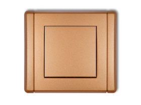 FLEXI Wyłącznik krzyżowy (jeden klawisz bez piktogramu) złoty metalik 8FWP-6.1 KARLIK