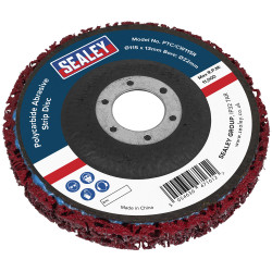 Sealey PTC/CW115R Polycarbide Abrasive Strip Disc 115 x 13 x 22mm - Red
