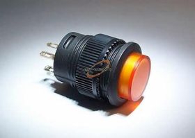 PRZEŁĄCZNIK PRZYCISK OKR.16.2mm STABILNY ŻÓŁTY MKX