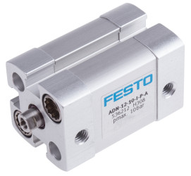 Siłownik pneumatyczny skok: 10mm Festo Ø 12mm dwustronnego działania Action 49.2mm ADN-12-10-I-P-A M5