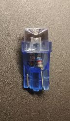 Żarówka LEDOWA 12V R10/T10/W5W niebieska WKLĘSŁA