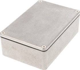 Aluminum die cast enclosure, (L x W x H) 116 x 77 x 38 mm, natural, IP65, 1590WB3