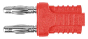 Adapter z wtykiem bananowym Męski typ Wtyk bananowy Czerwony 12A Schutzinger rozmiar 4 mm