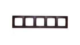 Karo Ramka Pięciokrotna Do Łączników Ip44 Czekoladowy Metalik Rh-5S/40