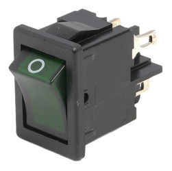 Przełącznik kołyskowy Wł.-wył. podświetlany 4 A DPST Zielony IP40 Marquardt