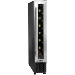 Baridi DH77 Extra-Slim 7 Bottle Wine Fridge &amp; Cooler 15cm - Stainless Steel
