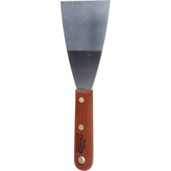 KS Tools 907.2265 Stainless Steel Scraper, 75mm, Wooden Handle