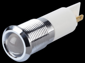 Q14P1CXXW24E Indicator LED, 24 V DC, 14 mm, FASTON, white/BrC