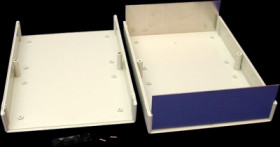 ABS device enclosure, (L x W x H) 160 x 160 x 86 mm, light gray (RAL 7035), IP54, 1598EGY