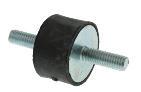 Podstawka antywibracyjna M6 średnica 25mm wysokość całkowita 15mm Cylinder męski-męski