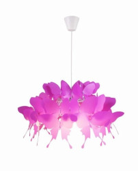 Lampa wisząca ciemny róż FARFALLA do pokoju dziecka gwint E27 LP-3439/1P dark pink Light Prestige