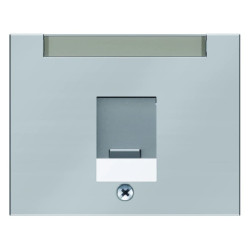 K.5 Element centralny gniazda teleinformatycznego z polem opisowym stal szlachetna lakierowana 11707004