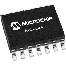 AVR Microcontroller, 8 bit, 20 MHz, SOIC-14, ATTINY24A-SSU