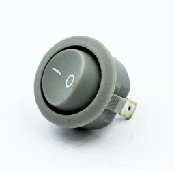 Przełącznik kołyskowy stabilny okrągły szary ON-OFF
